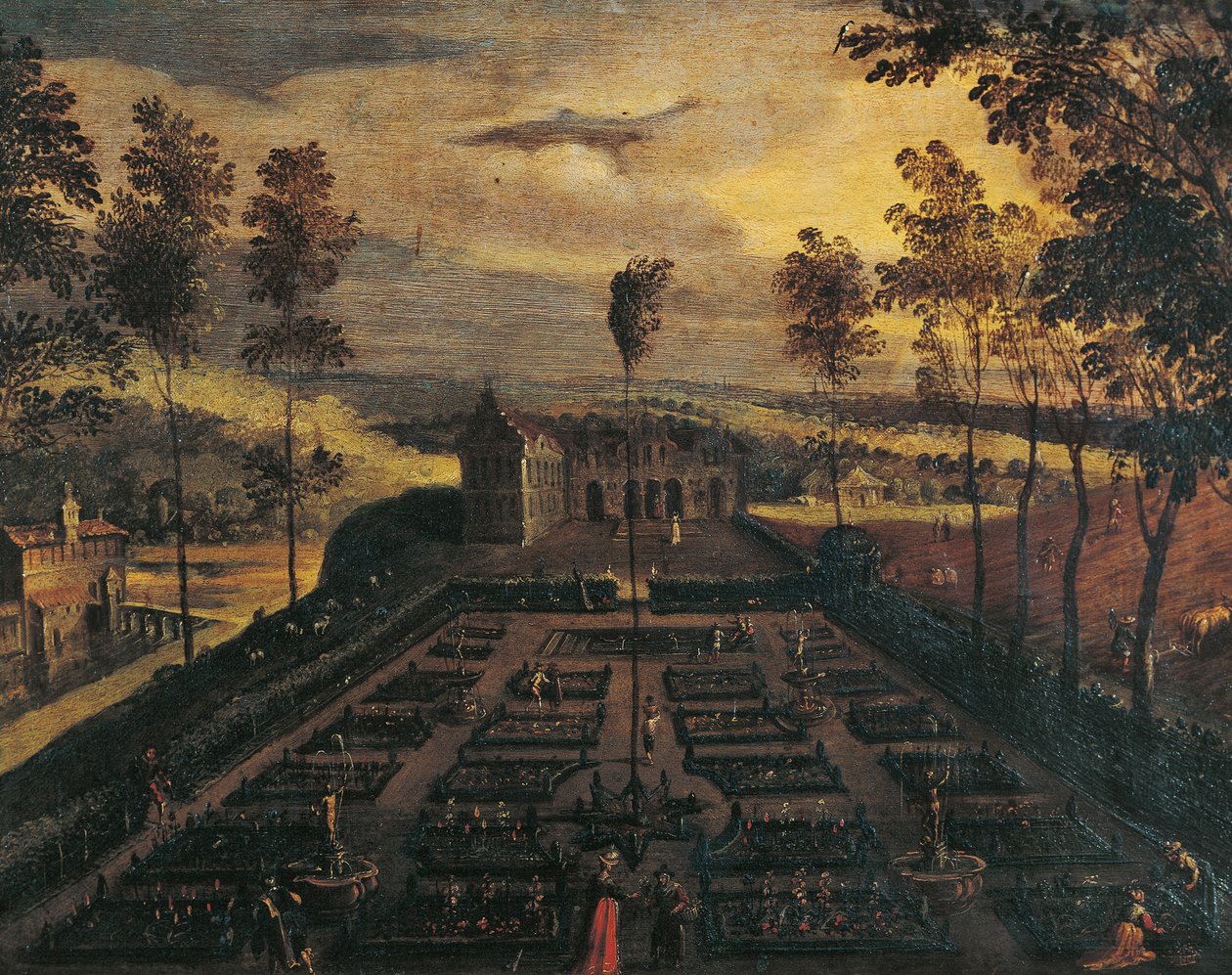 En italiensk have af Flemish School