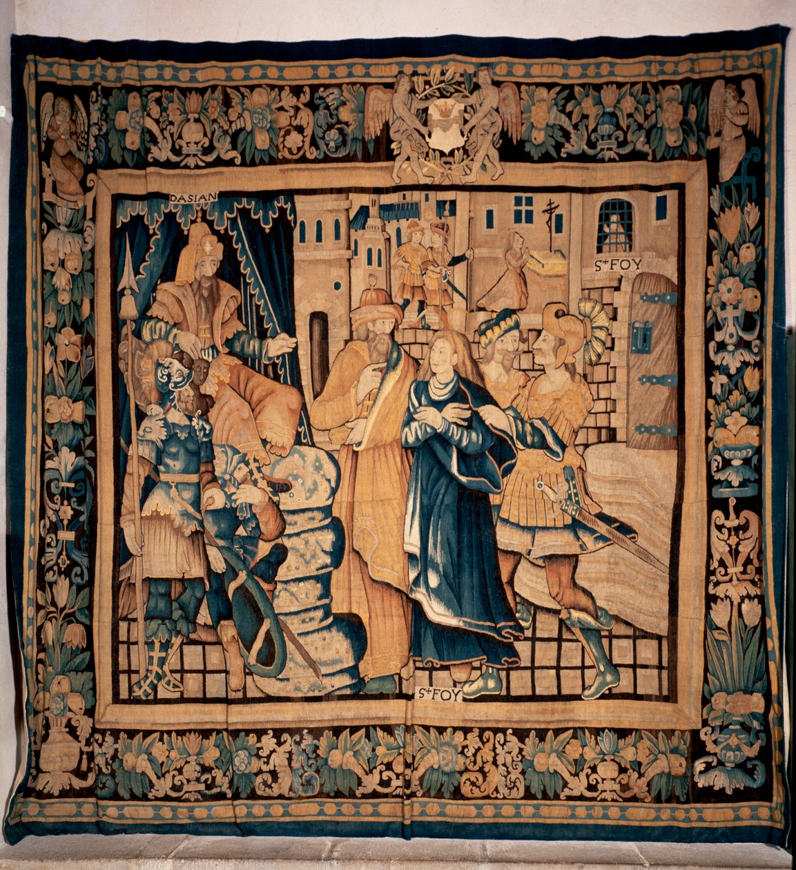 Conques museums skatkammer (Le Trésor de Conques). flamsk gobelin. Historien om Sainte Foy. 1500-tallet (?). af Flemish School