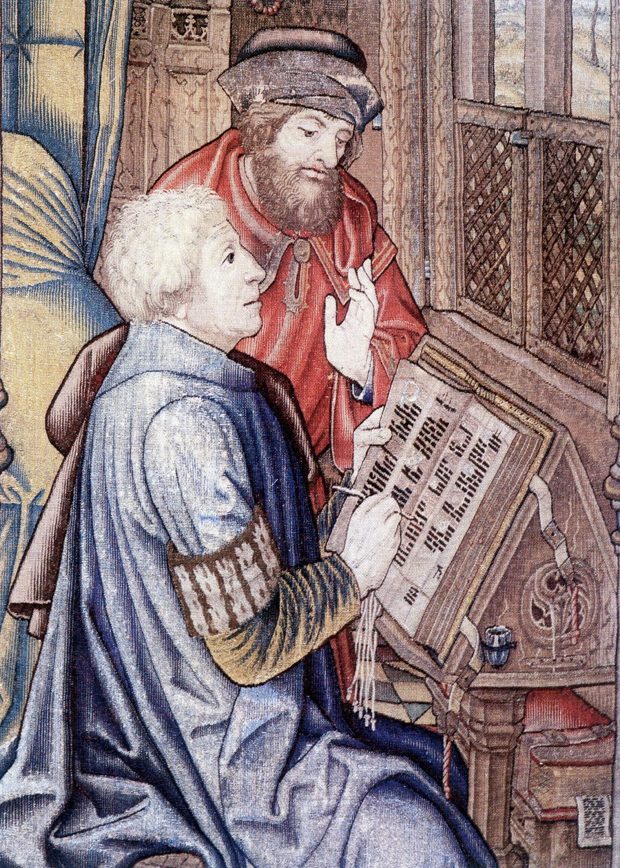 Davids gardin (detalje), faksimile fra gobelinen fra skolen i Bruxelles (1510-1515). af Flemish School