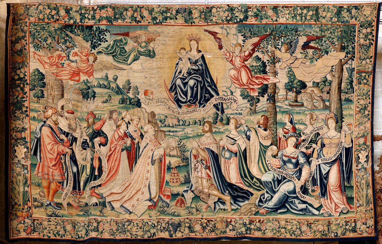 flamsk gobelin. Serien The Hail. Salve Regina. Fremstil Bruxelles
