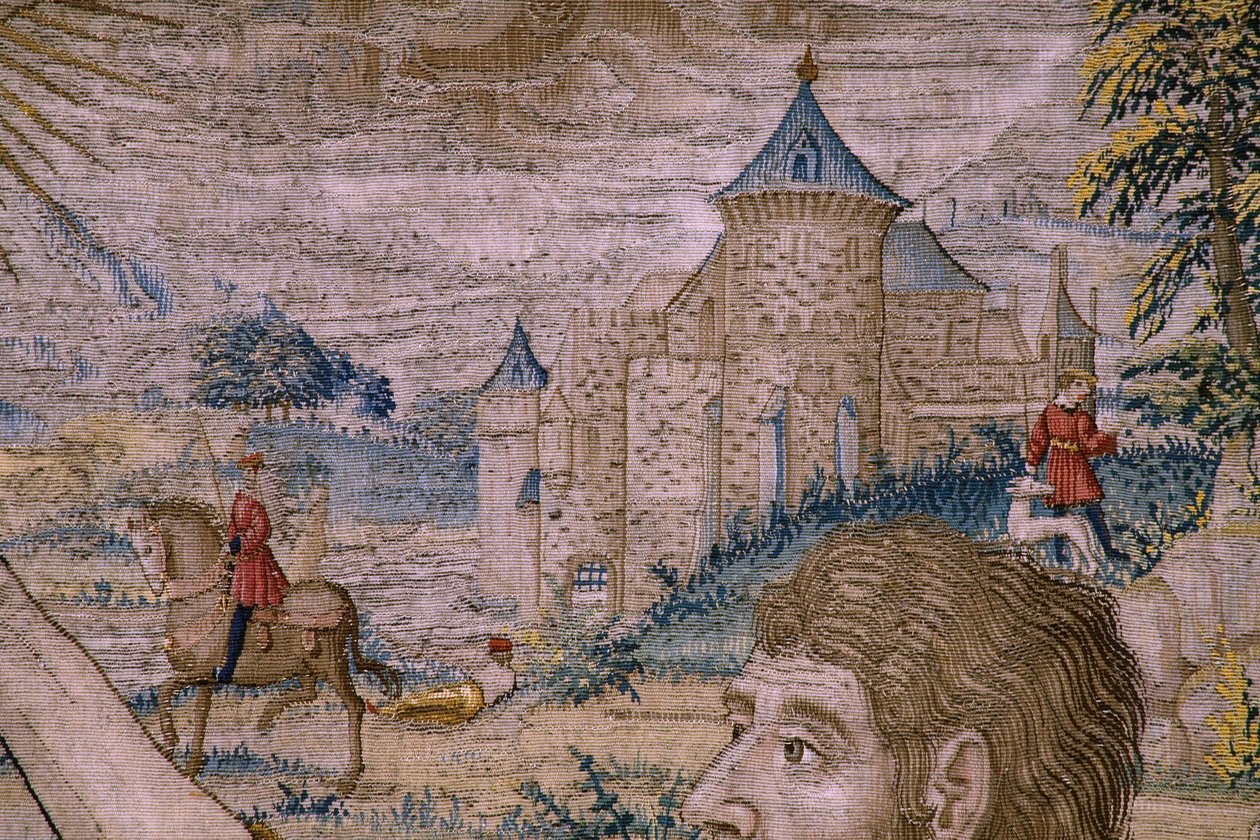 flamsk gobelin. Serien The History of Saint John the Baptist: The Baptism of Christ (Het doopsel van Christus). Bruxelles atelier. 1515-1520. af Flemish School