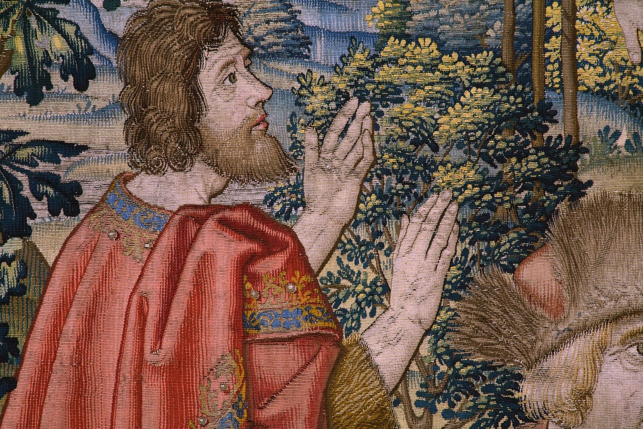 flamsk gobelin. Serien The History of Saint John the Baptist: The Baptism of Christ (Het doopsel van Christus). Bruxelles atelier. 1515-1520. af Flemish School