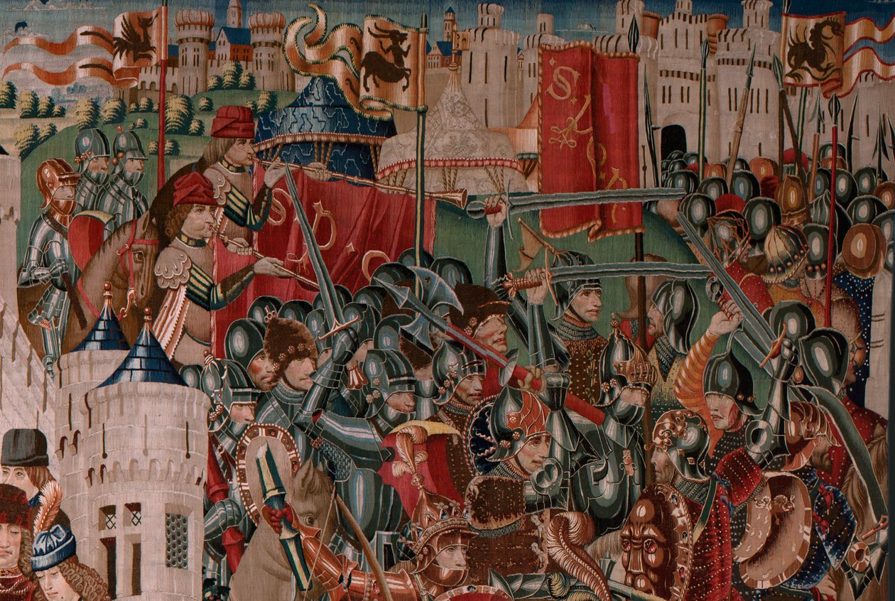 flamsk gobelin. Serie ukendt. Romersk historie? Tarquinius Priscus (Tarquino Prisco). Fremstille Bruxelles