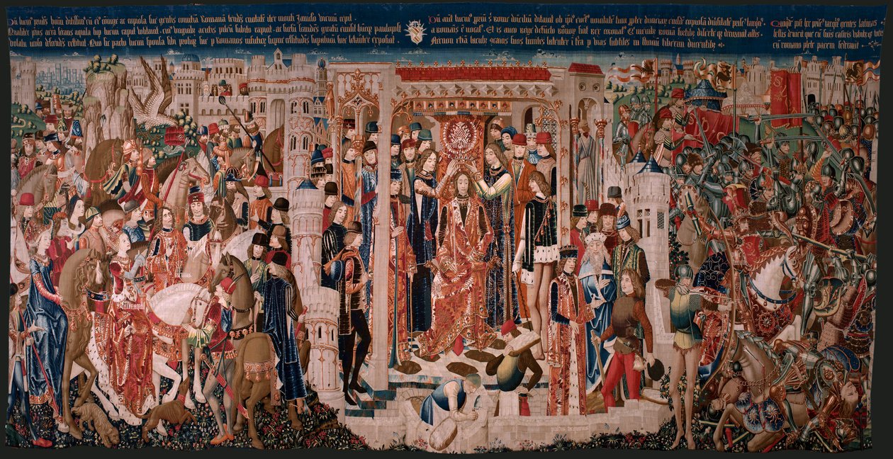 flamsk gobelin. Serie ukendt. Romersk historie? Tarquinius Priscus (Tarquino Prisco). Fremstille Bruxelles