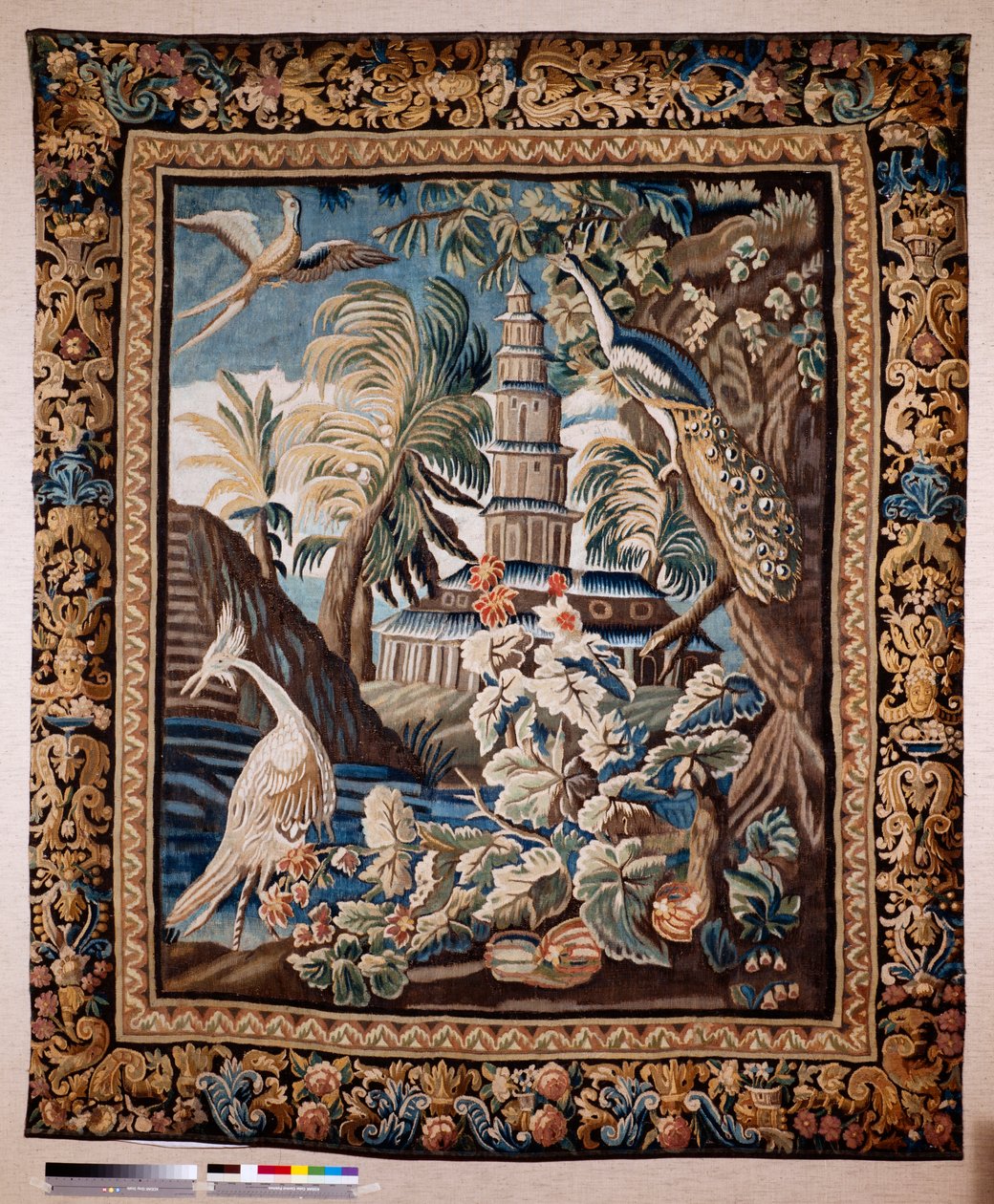 flamsk gobelin. Såkaldt verdure. Fremstilling af Oudenaarde. Privat samling. 1600-tallet (?). af Flemish School