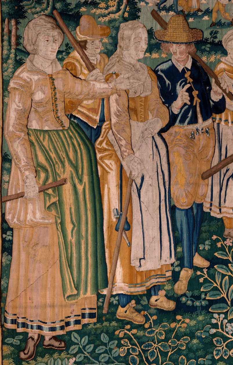 flamsk gobelin. Gåselegen. Atelier af Oudenaarde. 341x395 cm. Inv (83058)-7 / 0008. 1600-tallet. af Flemish School