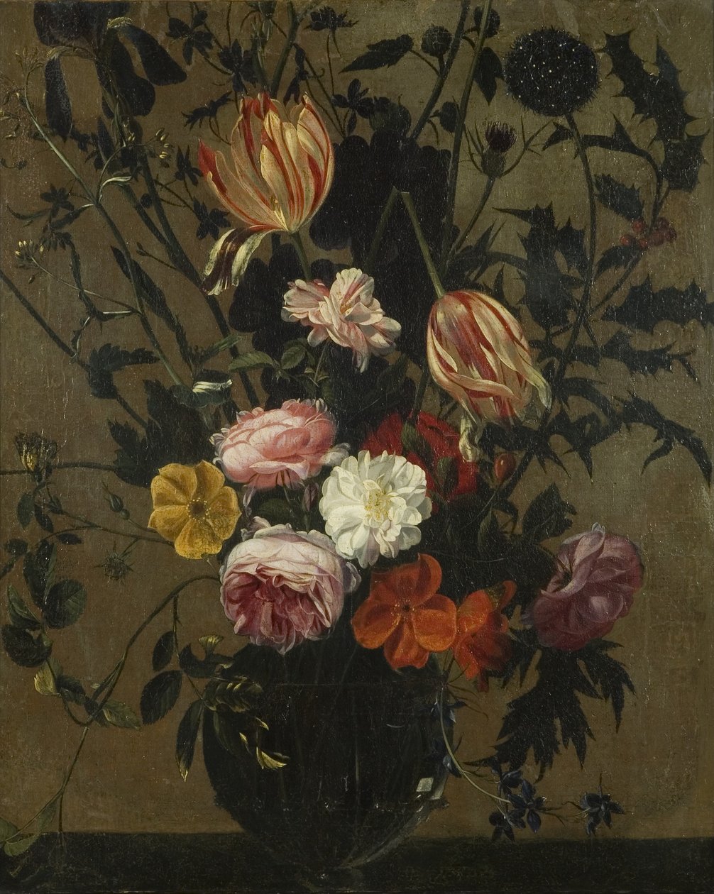 Blomsterstykke af Flemish School