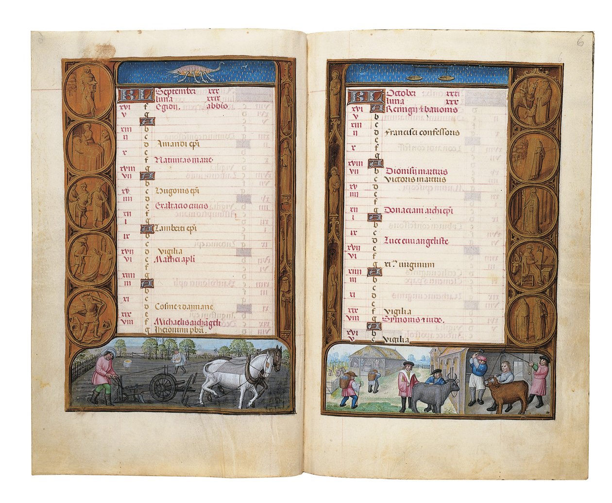 Folioer fra Rothschilds timebog, Gent eller Brugge, ca. 1505 af Flemish School