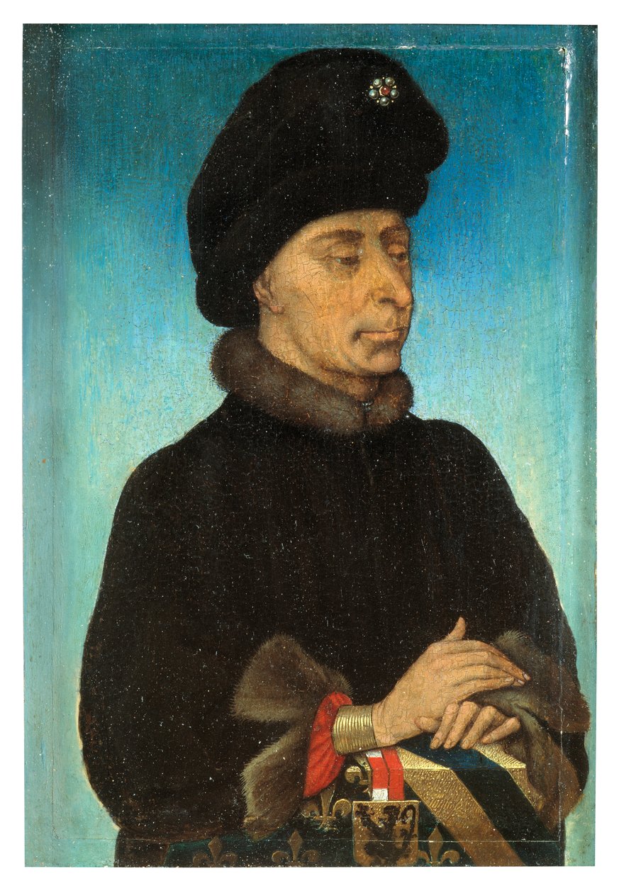John The Fearless, Duke of Burgundy (olie på panel) af Flemish School