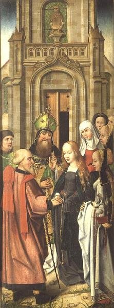 M.25 The Marriage of the Virgin, begyndelsen af det 16. århundrede (højre panel af triptykon) (se også 69683 og 69684) af Flemish School