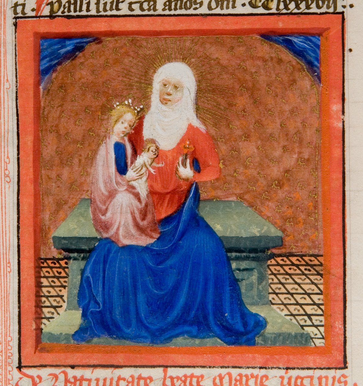 MS GEN 1111, f.169 Jomfru Marias fødsel, illustration fra Legenda Aurea af Jacobus de Voragine, c.1405-10 af Flemish School