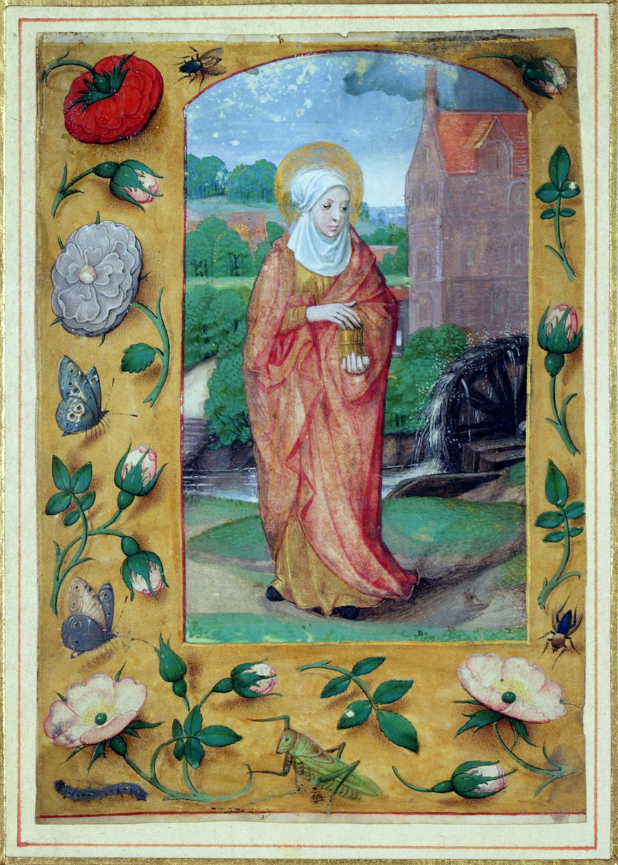 Maria Magdalene, fra en timebog, ca. 1500 af Flemish School