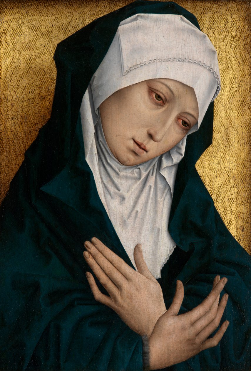 Mater Dolorosa (olie på panel) af Flemish School