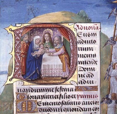 Ms 1058-1975 f.85r Historikert initial 