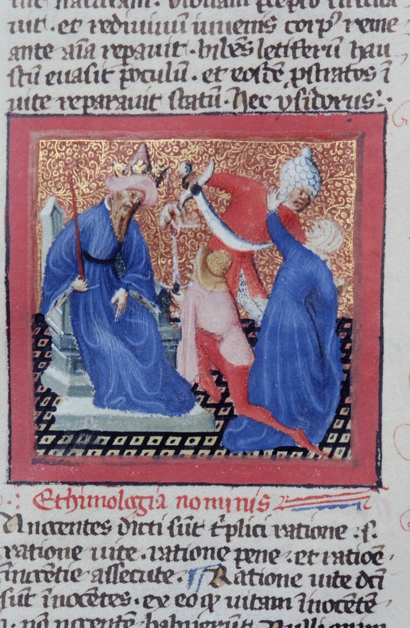 Ms Gen 1111 Page fra Legenda Aurea, Brugge, ca. 1400-10 af Flemish School