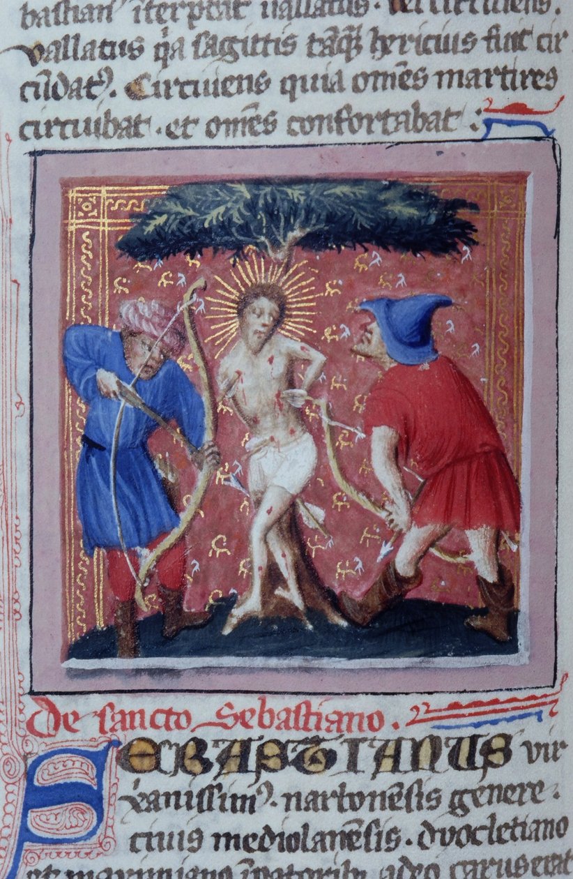 Ms Gen 1111 Page fra Legenda Aurea, Brugge, ca. 1400-10 af Flemish School