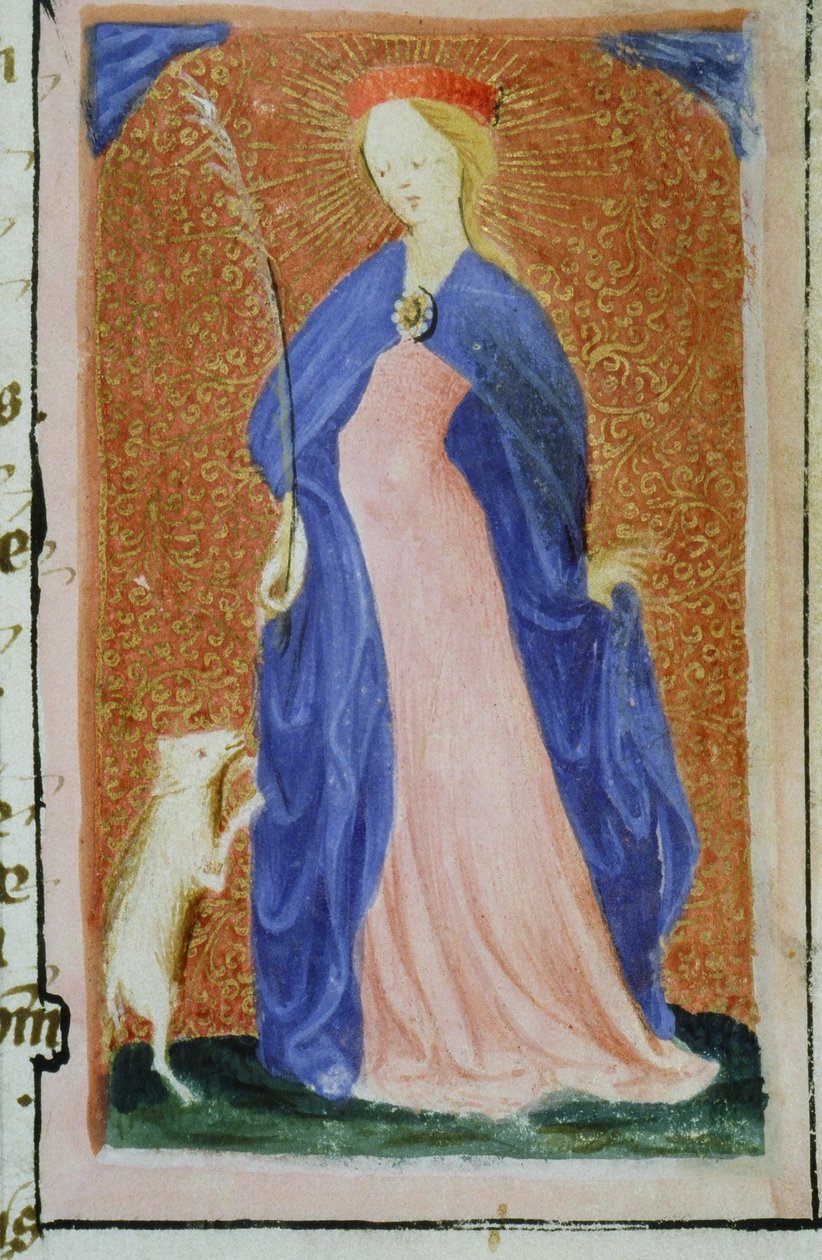 Ms Gen 1111 Page fra Legenda Aurea, Brugge, ca. 1400-10 af Flemish School