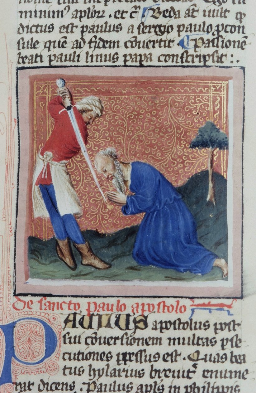 Ms Gen 1111 Page fra Legenda Aurea, Brugge, ca. 1400-10 af Flemish School