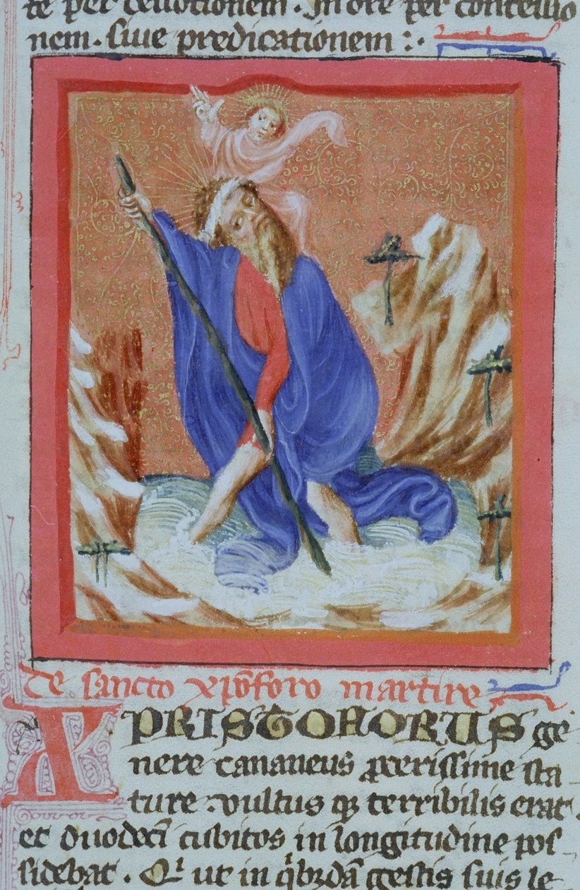 Ms Gen 1111 Page fra Legenda Aurea, Brugge, ca. 1400-10 af Flemish School