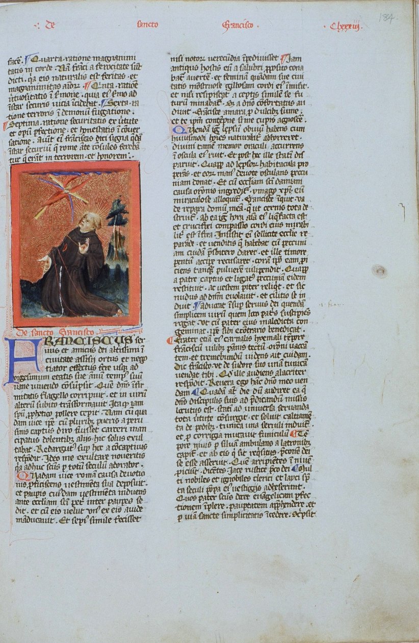 Ms Gen 1111 Page fra Legenda Aurea, Brugge, ca. 1400-10 af Flemish School