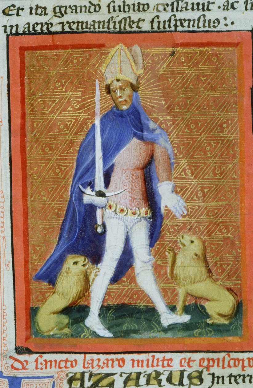 Ms Gen 1111 Page fra Legenda Aurea, Brugge, ca. 1400-10 af Flemish School