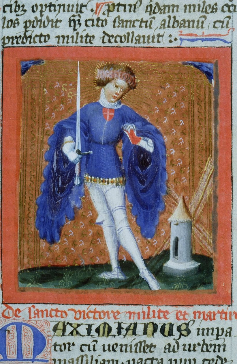 Ms Gen 1111 Page fra Legenda Aurea, Brugge, ca. 1400-10 af Flemish School