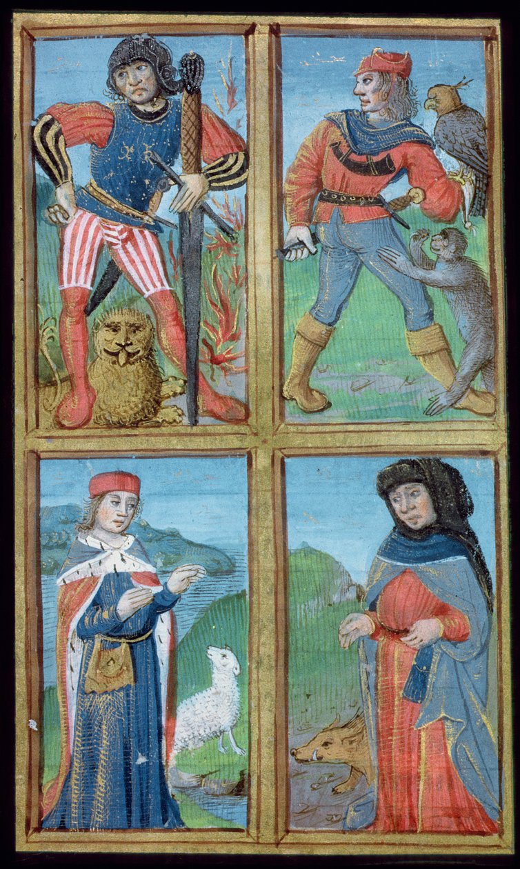 Ms Hunter 9 f.6r Knights and Noblemen, from De Medina Fen I. II, af Avicenna (980-1037) af Flemish School