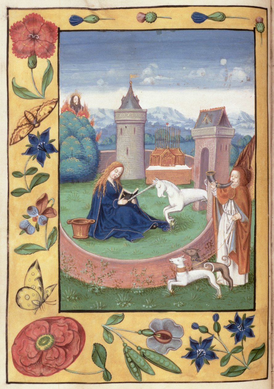 Ms McClean 99 f.11v Bebudelse, c.1526 af Flemish School