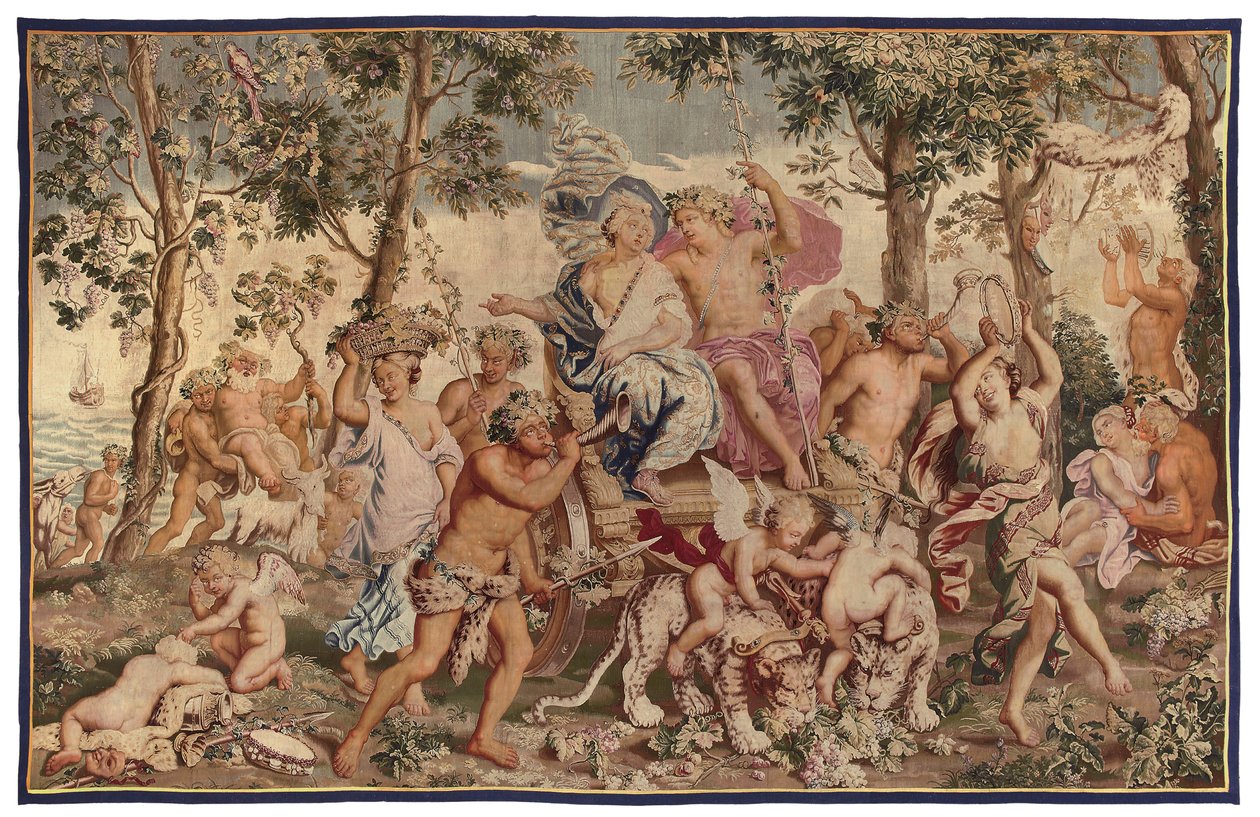 Mytologisk gobelin, slutningen af 1600-tallet af Flemish School