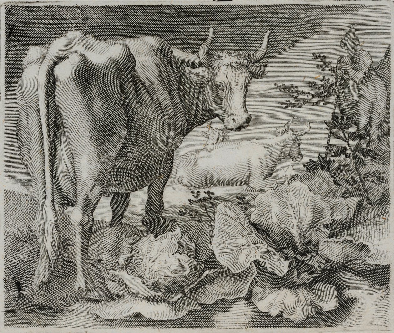 Gammel Mestergravering af Flemish School