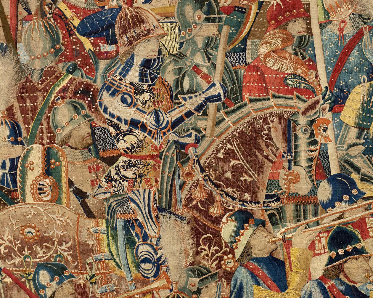 Sognemuseum for gobeliner (Parish Museum of Pastrana Tapestries). flamsk gobelin. Tag af Asilah (Take of Asilah, Angreb på Asilah, De inname van Arzila). Serie Erobringer af kong Alfonso I af Portugal. Tournai. af Flemish School