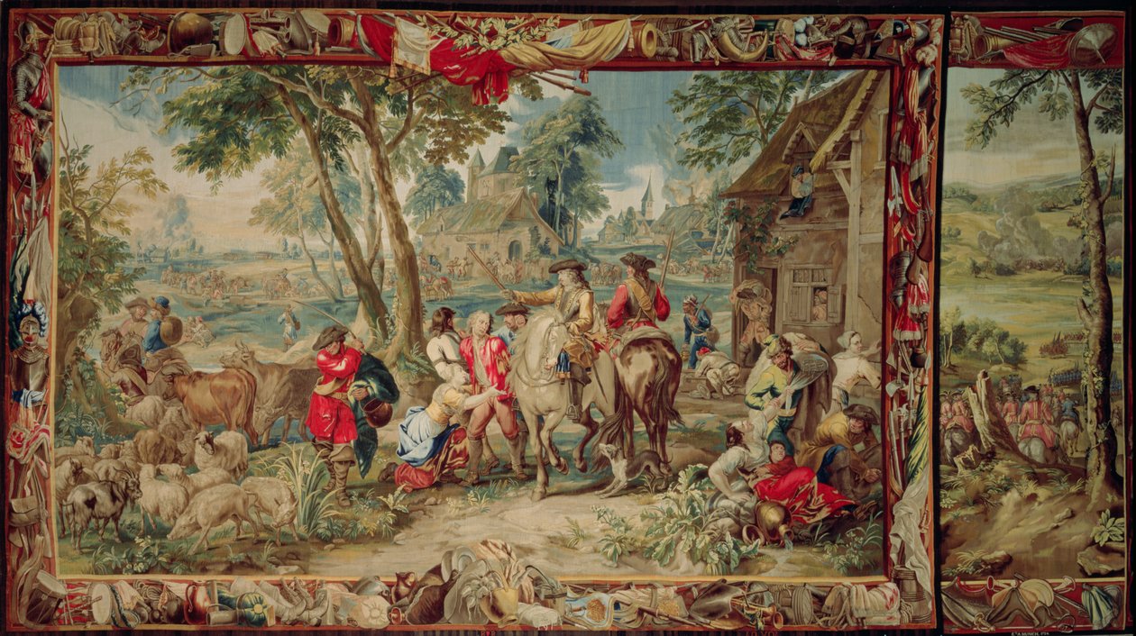 Plyndring, fra The Military Science-serien, Workshop of Judocus de Vos, ca. 1715-24 af Flemish School