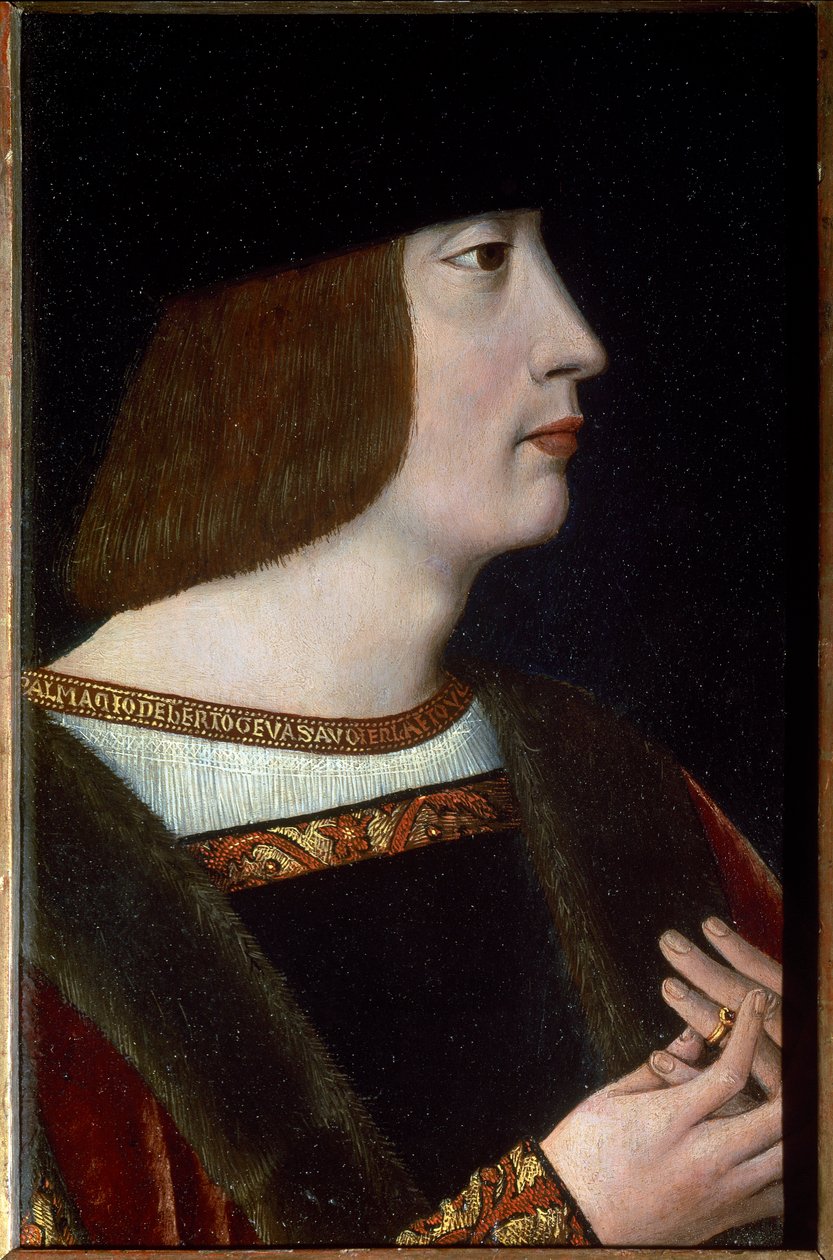 Portræt af Philibert II af Savoyen kaldet den smukke, ca. 1500 (maleri) af Flemish School