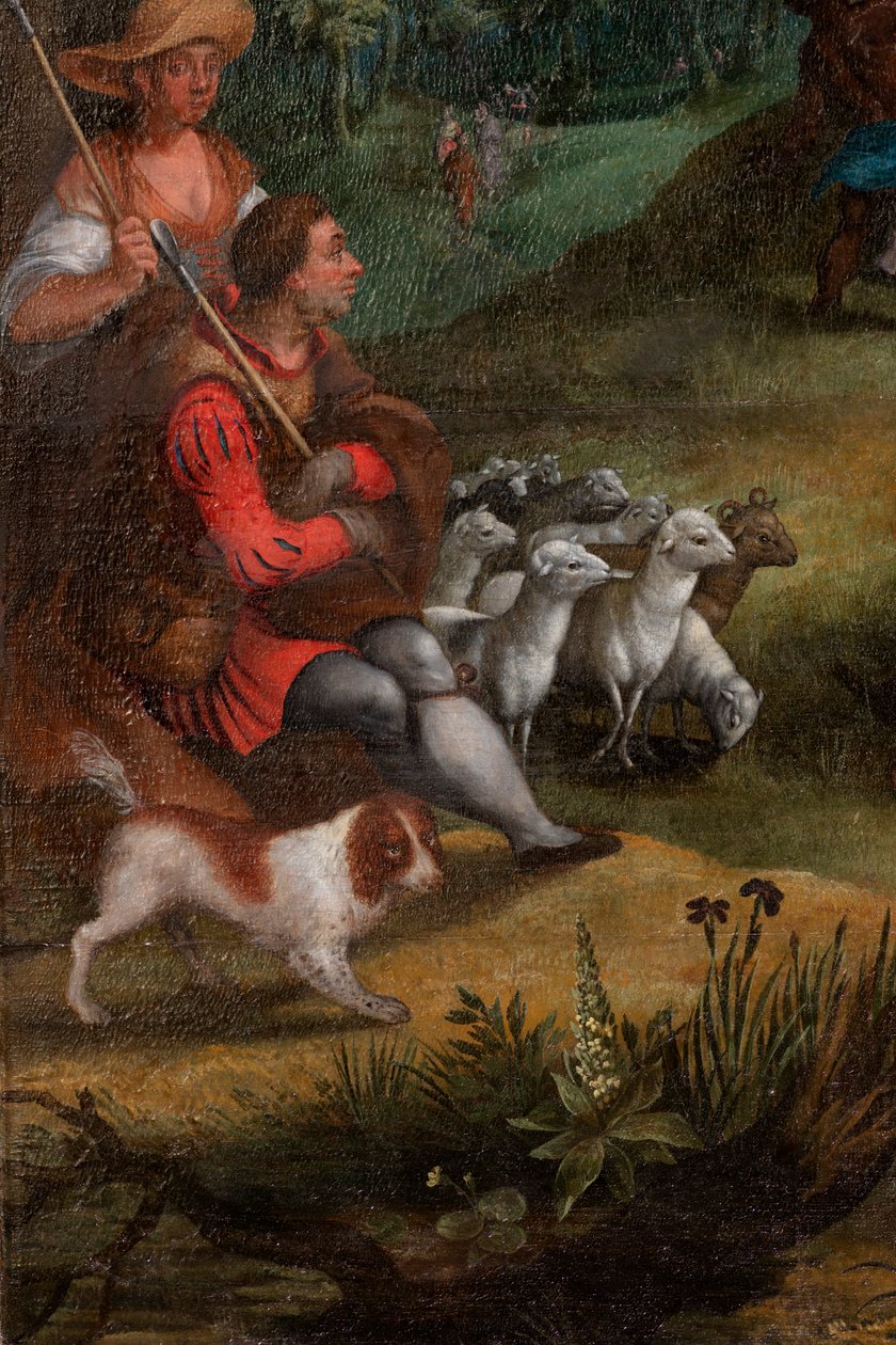 Johannes prædiken i ørkenen af Flemish School