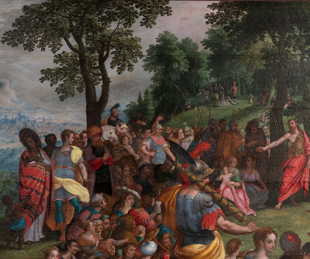Johannes prædiken i ørkenen af Flemish School