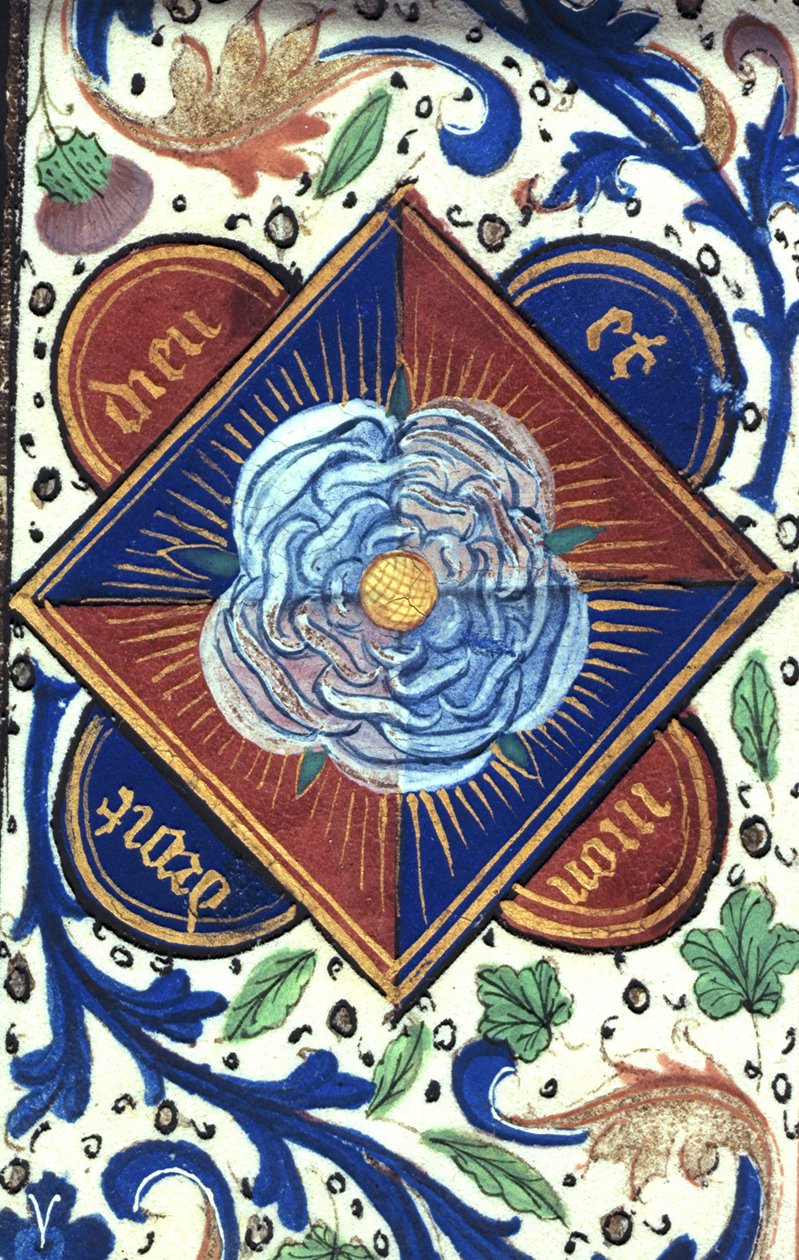 Roy 14E.IV fol.10 White Rose of the House of York, fra 
