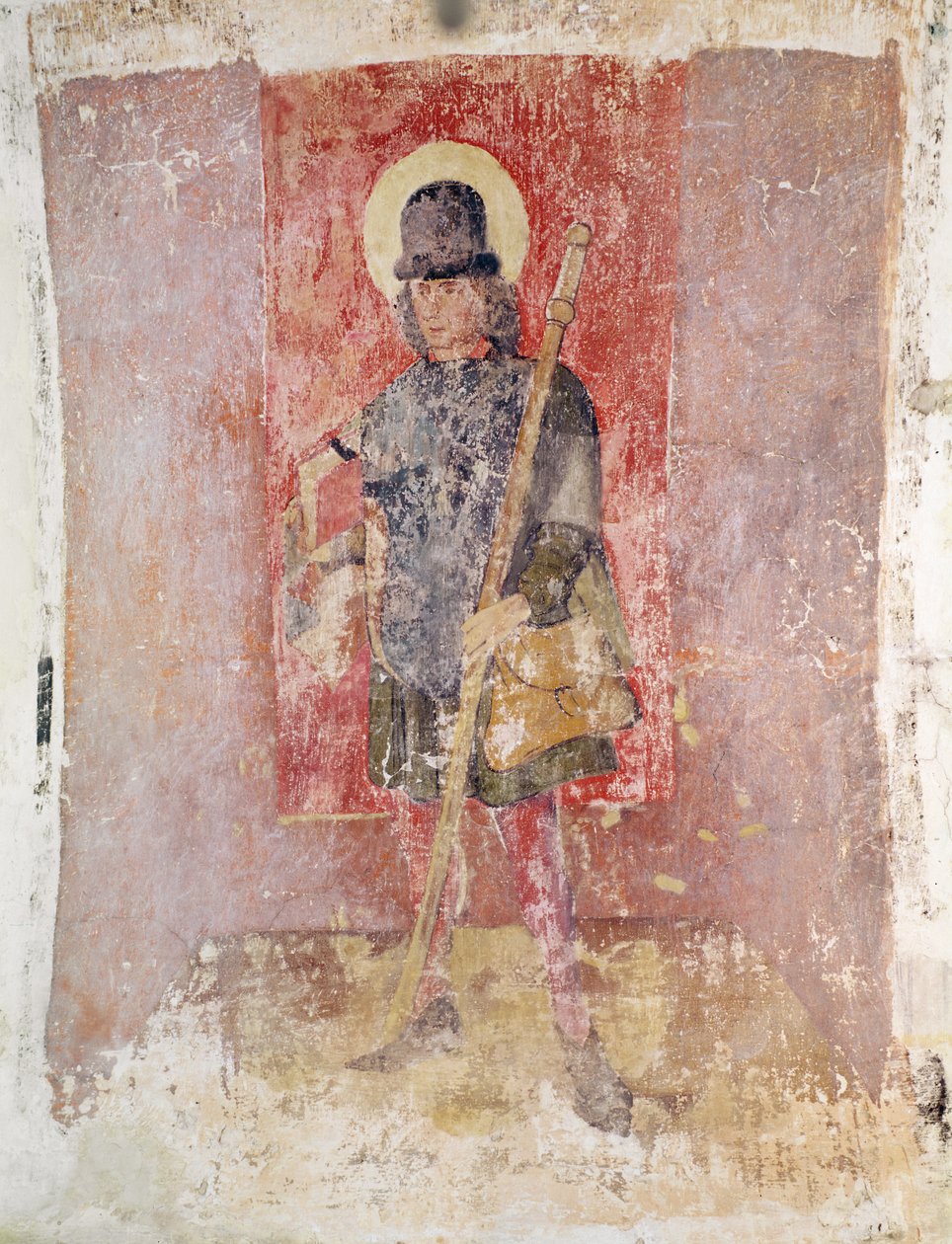 St. Brendan of Ireland, vægmaleri fra krypten, ca. 1480-1540 af Flemish School