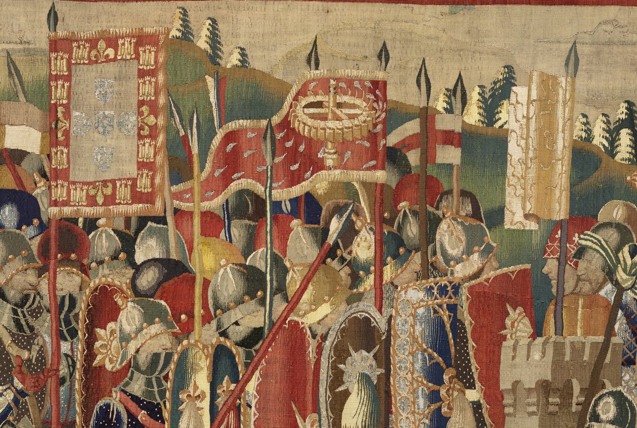 Gobelin, der viser erobringerne af kong Alfonso V af Portugal af Flemish School