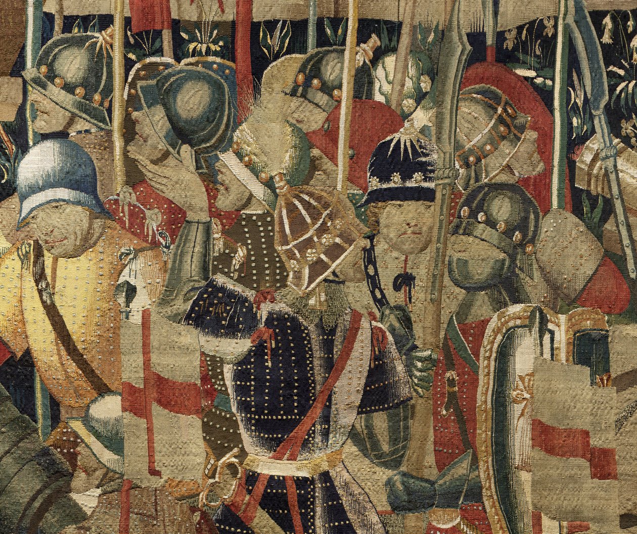 Gobelin, der viser erobringerne af kong Alfonso V af Portugal af Flemish School