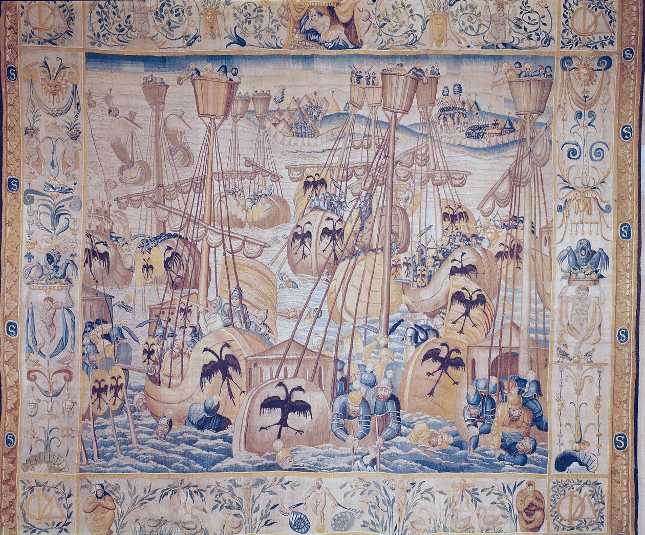 Slaget ved Tunis eller Lepanto af Flemish School