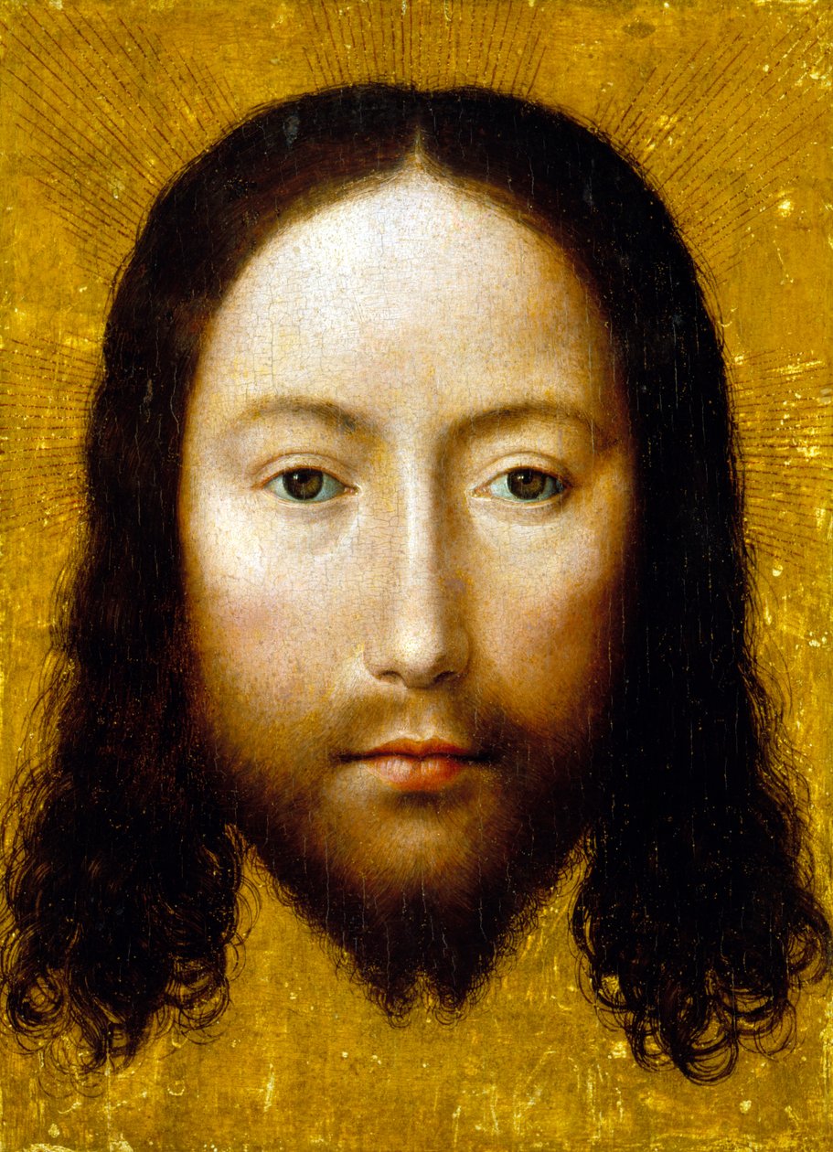 Det hellige ansigt, 1500-15 (olie på egetræspanel) af Flemish School