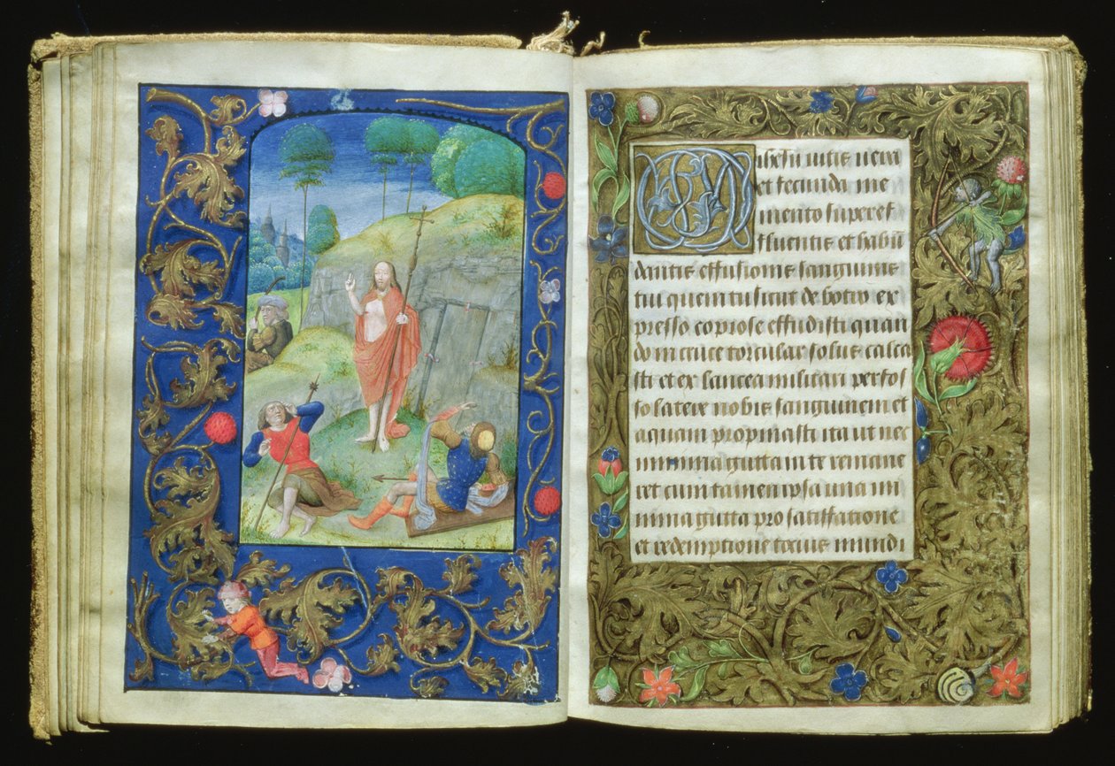 The Resurrection, miniature fra Stafford Prayer Book af Flemish School