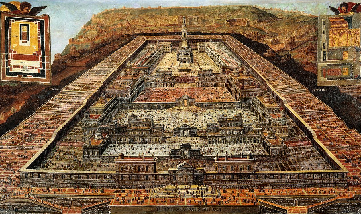 Salomons tempel af Flemish School