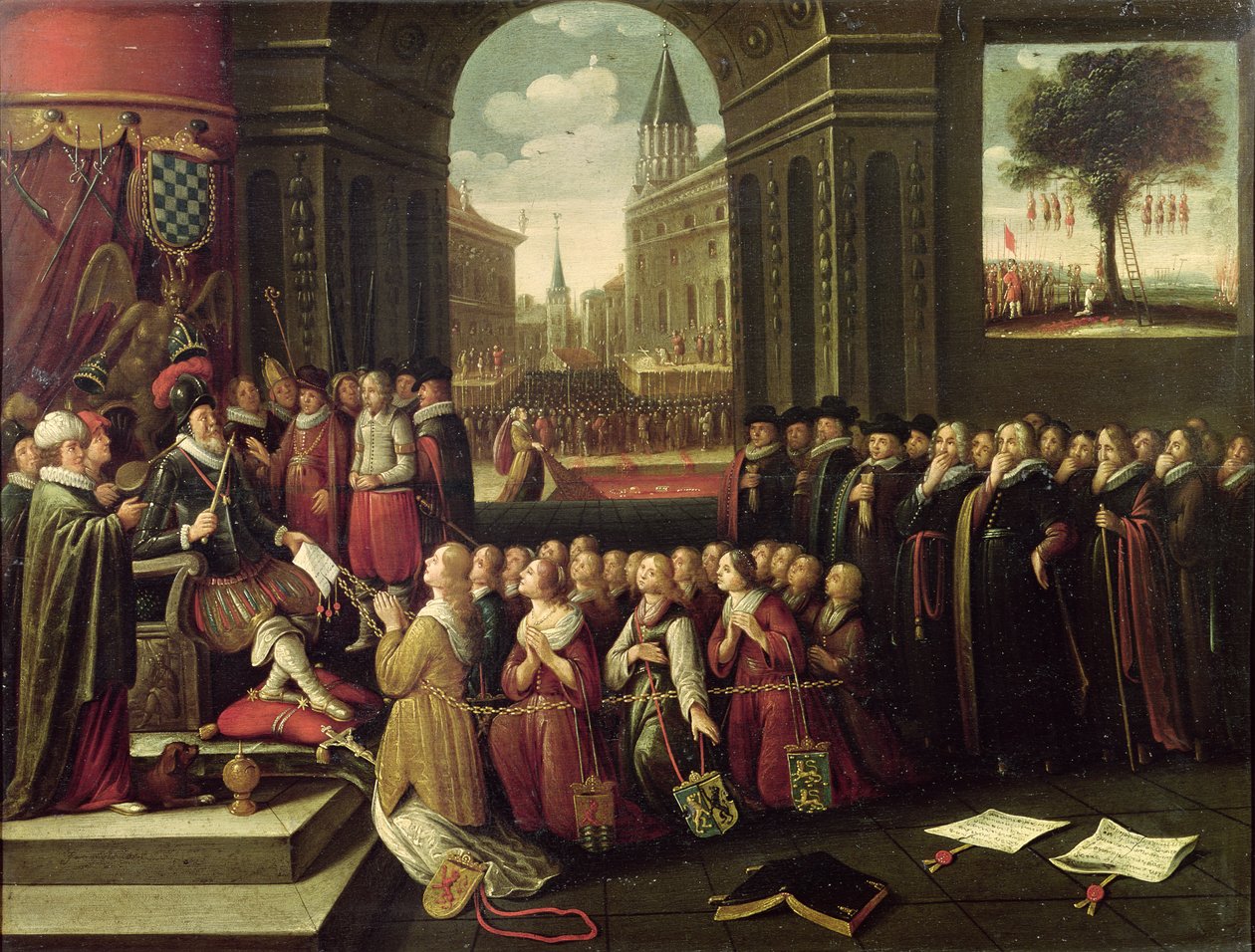 Hertugens tyranni af Alba (olie på lærred) af Flemish School