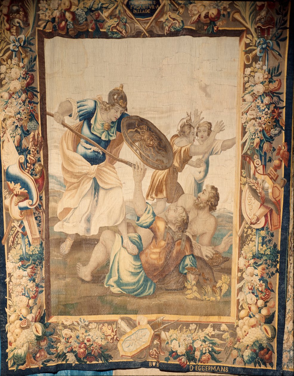 Katedralen (Catedral de Santa María de Sigüenza). Domkirkens samling. flamsk gobelin. Roms historie (?). Signeret: “BB D EGGERMANS Ian Le Clerc, D Eggermans”. Bruxelles. Begynd det 17. århundrede. af Flemish School