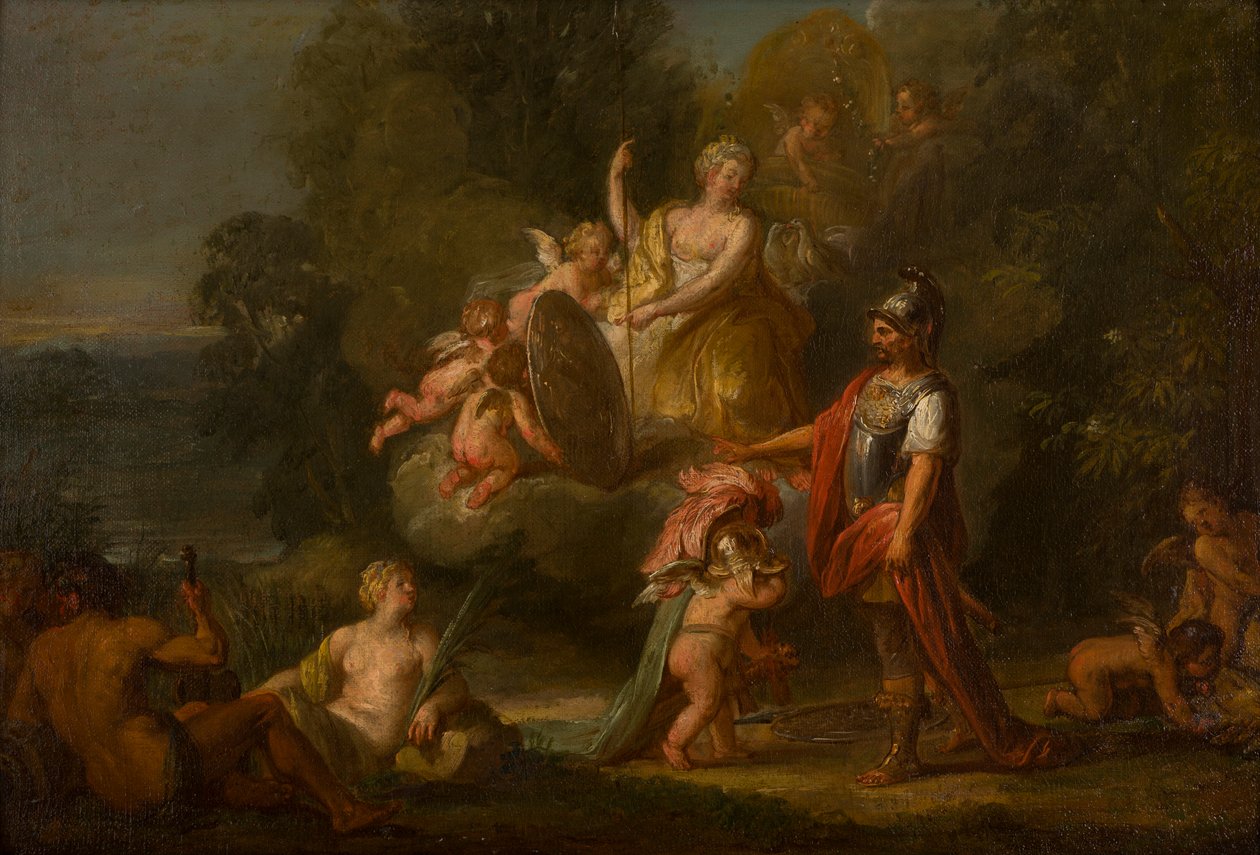 Venus giver våben til Æneas, ca. 1400-1699 (olie, lærred og panel) af Flemish School