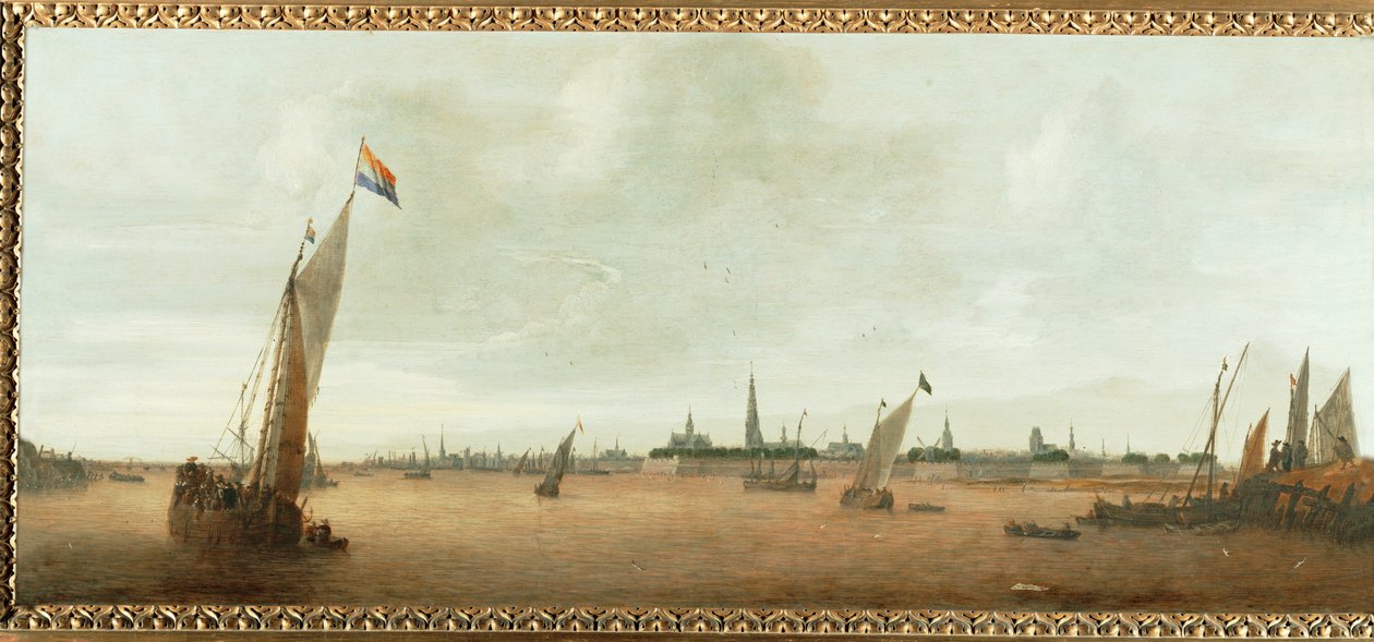 Udsigt over Antwerpen, Belgien ... af Flemish School
