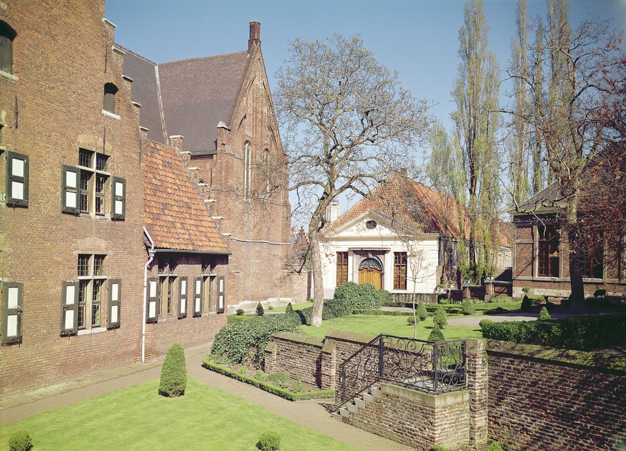 Udsigt over Abbedissens Hus, refektoriet og en sovesal (se også 208605, 375105, 375106 og 375107) af Flemish School