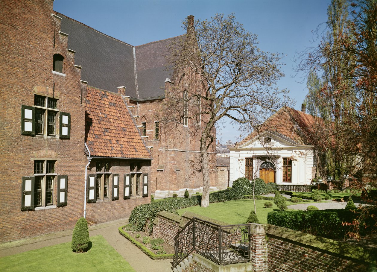 Udsigt over Abbedissens Hus, refektoriet og en sovesal (se også 208606, 375105, 375106 og 375107) af Flemish School