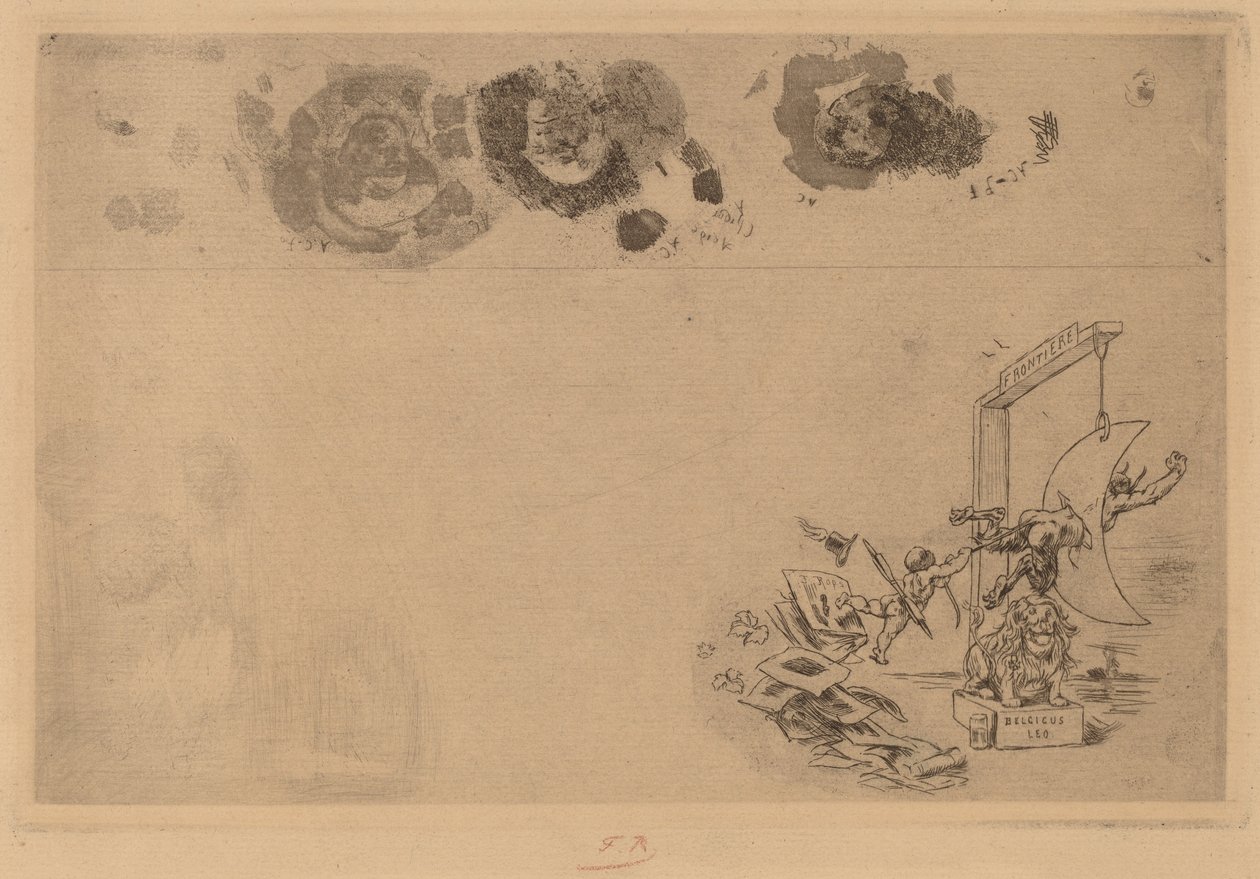 Belgian Border, Bill of Disorder (Frontiere de Belgique. Billet a Desordre) af Félicien Rops